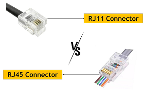 RJ45 vs. RJ11 Connectors
