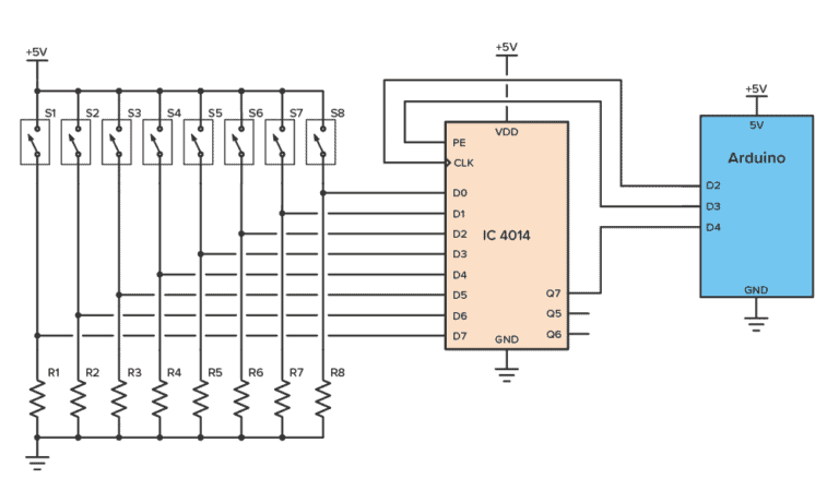 CD4014 Circuit